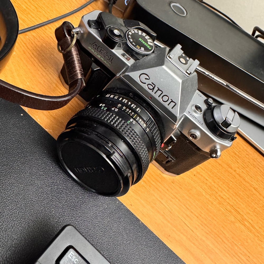 Canon Black and Silver Camera